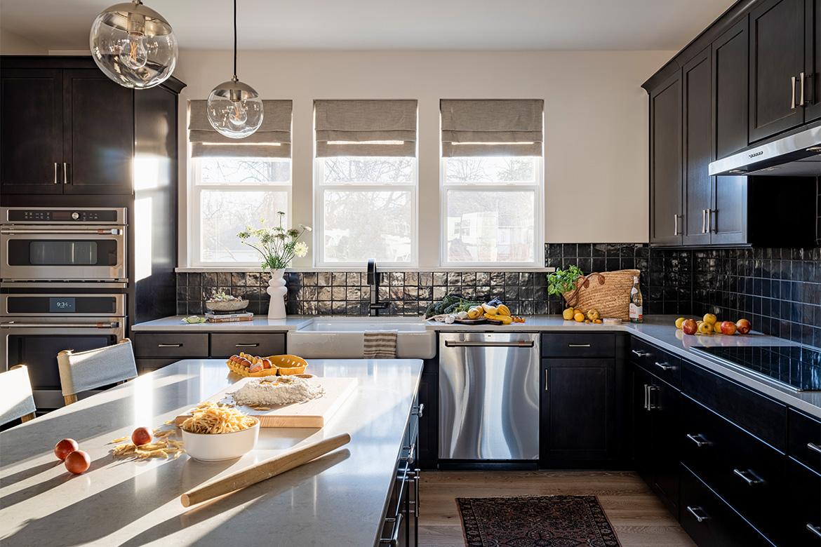 The Organic Modern kitchen is seen here at Context at Oakhurst in Charlotte, NC. Photo credit: Kara Mercer (photographer) and Teressa Johnson (stylist).